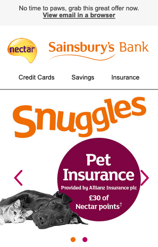 Sainsbury's Bank - Interactive Emails